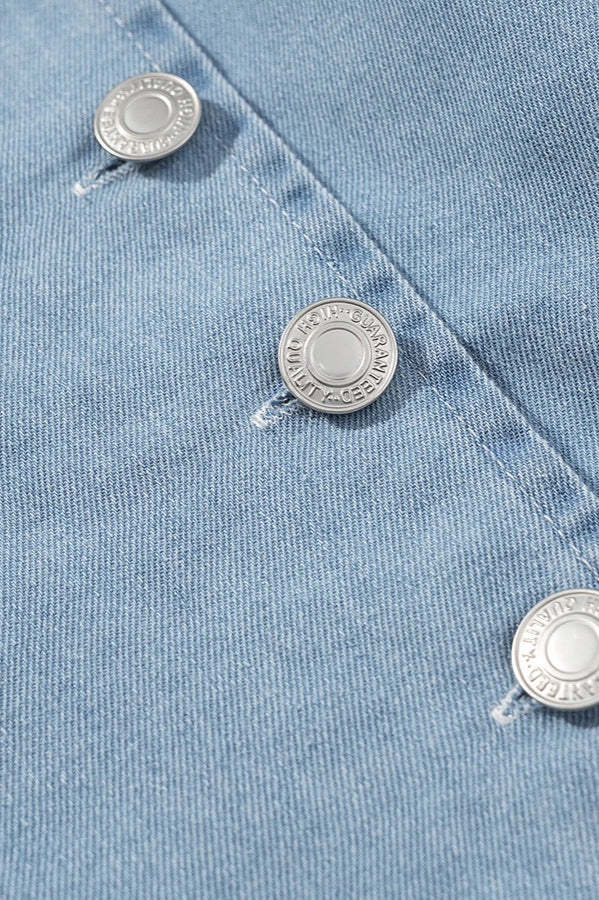 Slim Fit Button-Up Denim Dress
