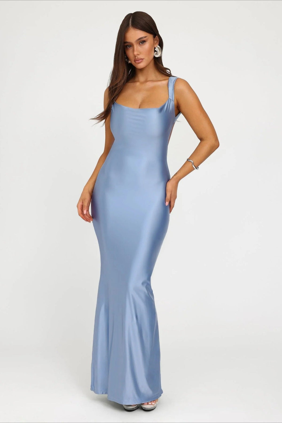 V-Neck Sleeveless Bodycon Midi Summer Dress - View 3