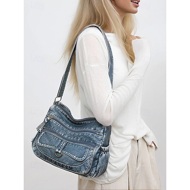 Crossbody Brown Vintage Faux Bag with Leather