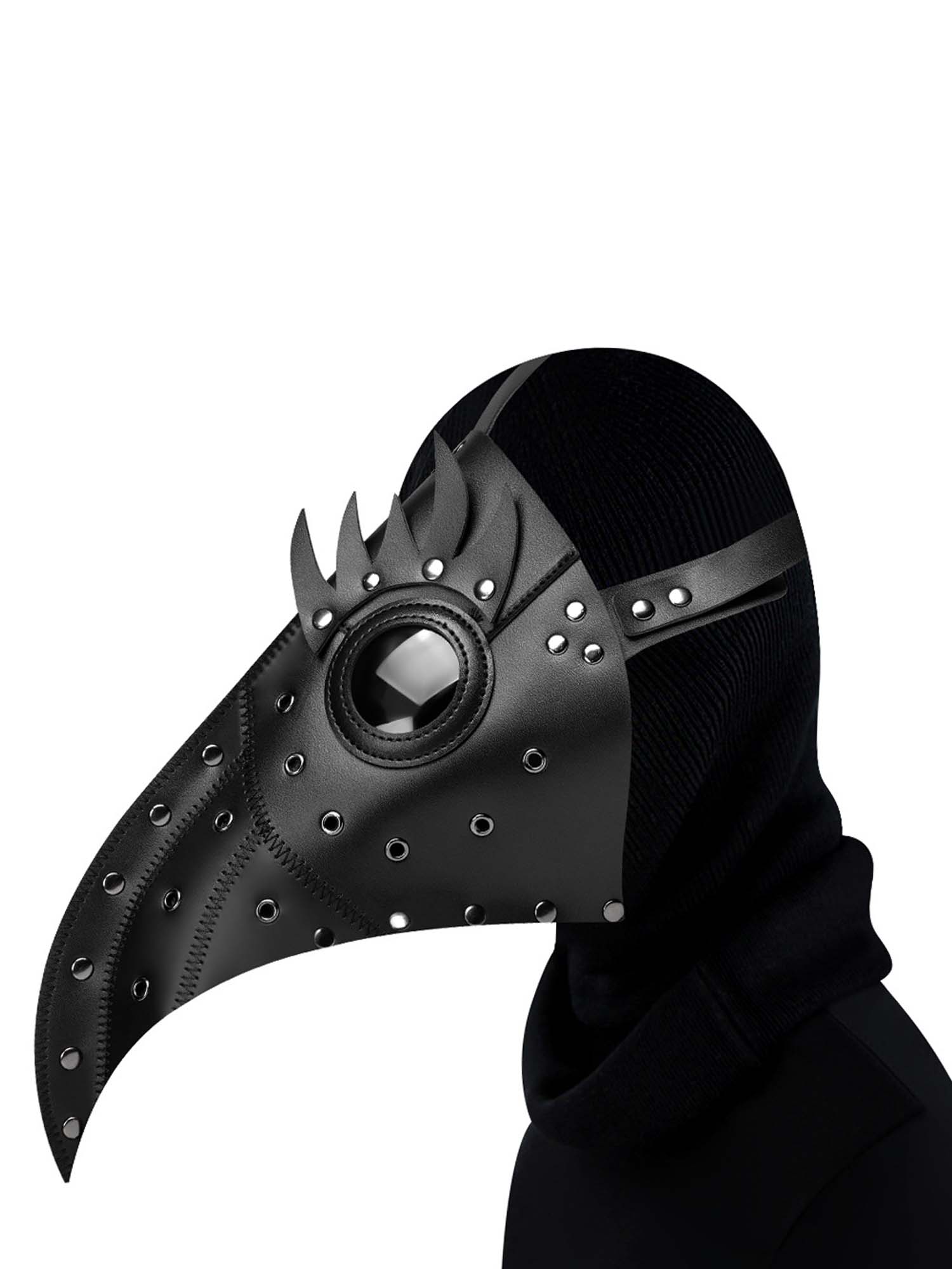 Halloween Steampunk Funny Plague Doctor Bird Beak Party Mask - Fashionpara