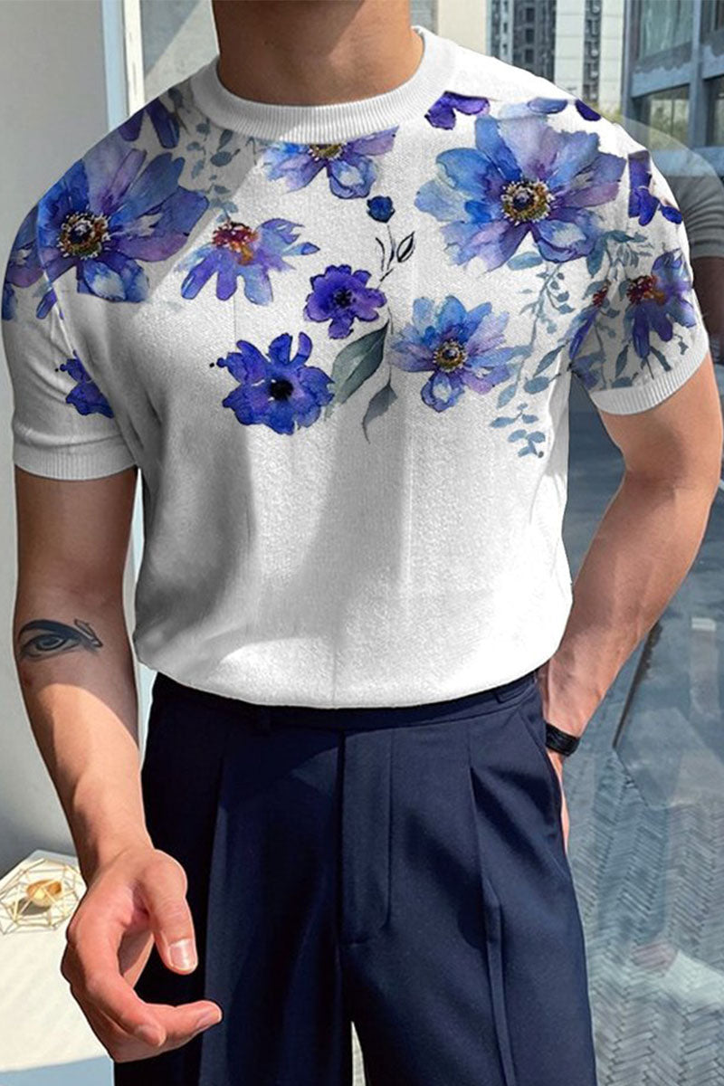 Men's Round Neck Printed Short Sleeve T-Shirt - Fashionpara