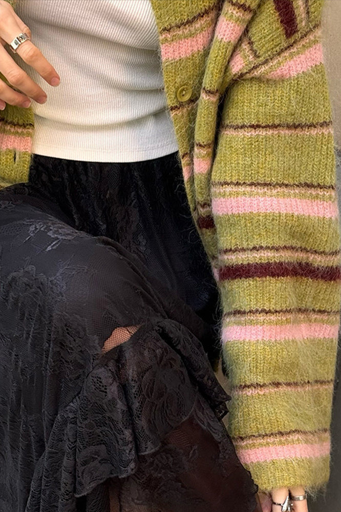 Color Block Knit Cardigan for Effortless Style and Comfort