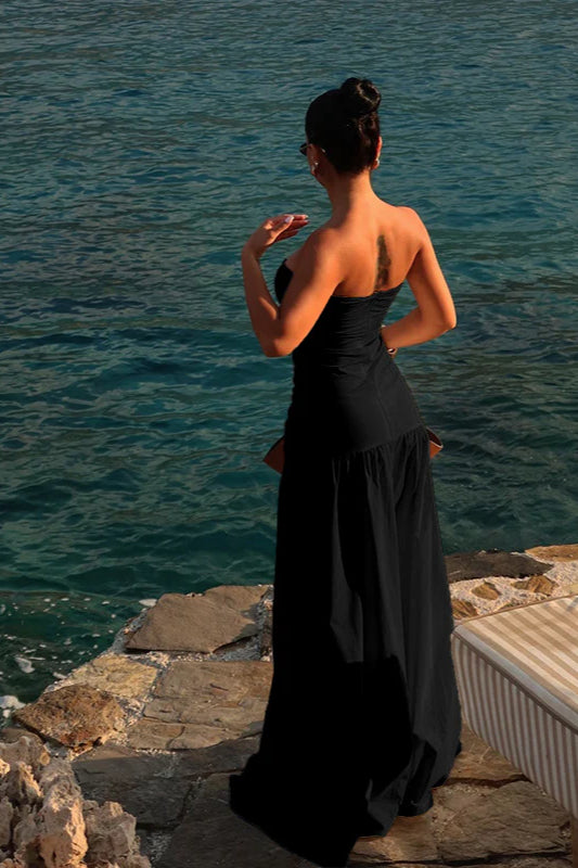 Cutout Strapless Beach Party Dress