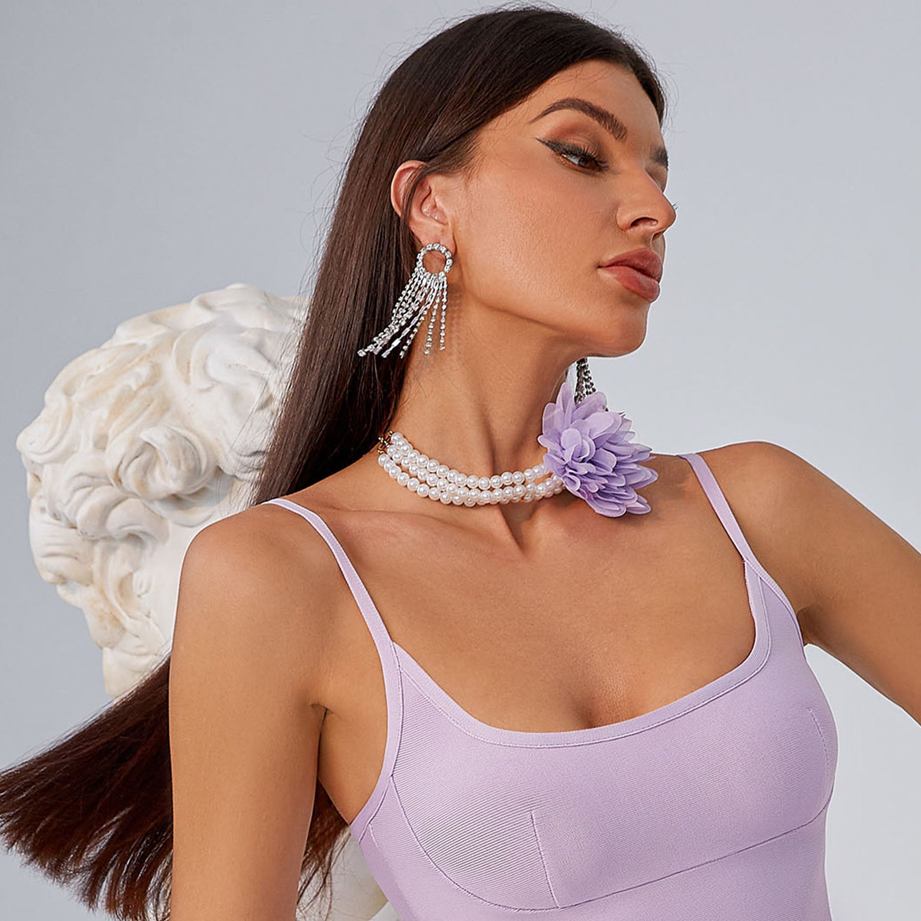 Pearl 3D Flower Necklace