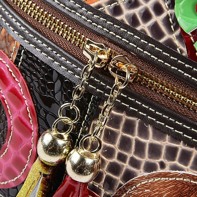 Shoulder Bohemian - Bag Patchwork Leather Colorful