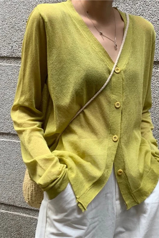 V-Neck Lightweight Knit Cardigan 15
