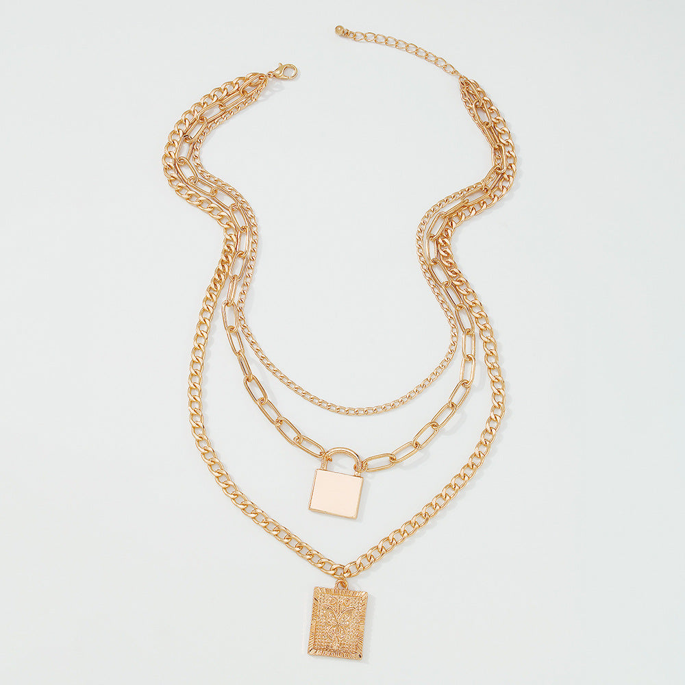 Retro Geometry Metal Necklace