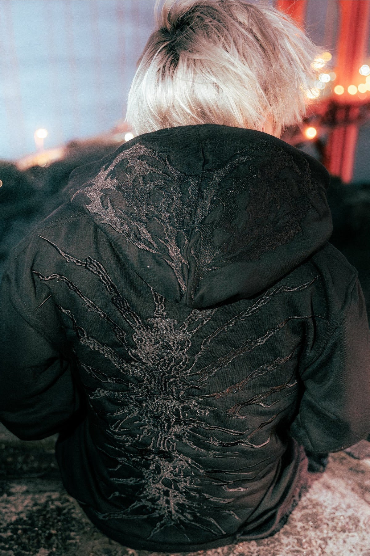 Vintage Washed Patchwork Hoodie