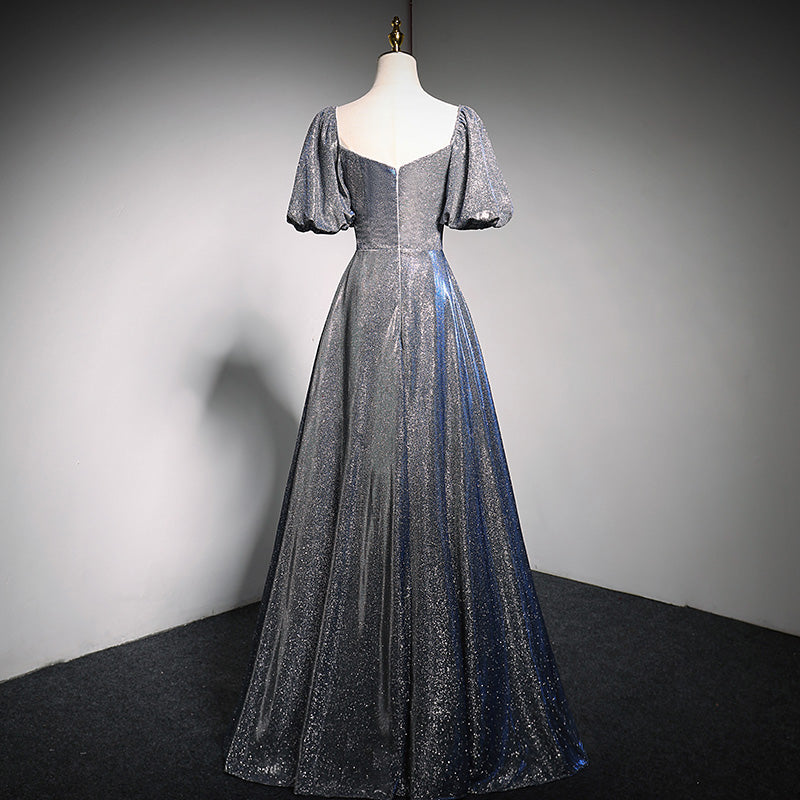 Silver evening dress new long sequins dress bridesmaid dress prom dress - Fashionpara