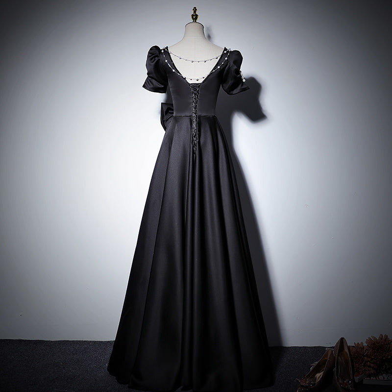 Black evening dress new long party dress prom dress - Fashionpara