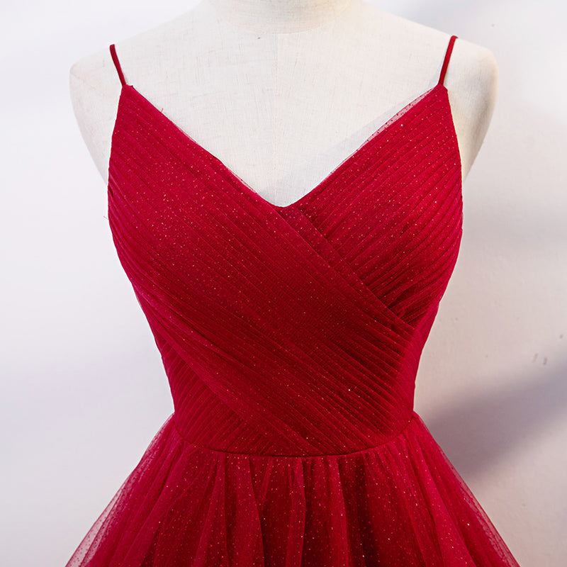 Long red evening dress fashion party gowns bridesmaid dress prom dress - Fashionpara