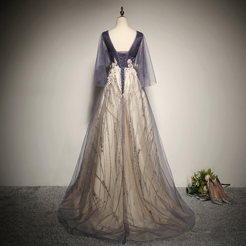 New style a line bridesmaid dress long evening dress prom dress - Fashionpara