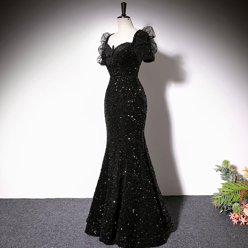 Mermaid black evening dress new prom dress party gowns - Fashionpara