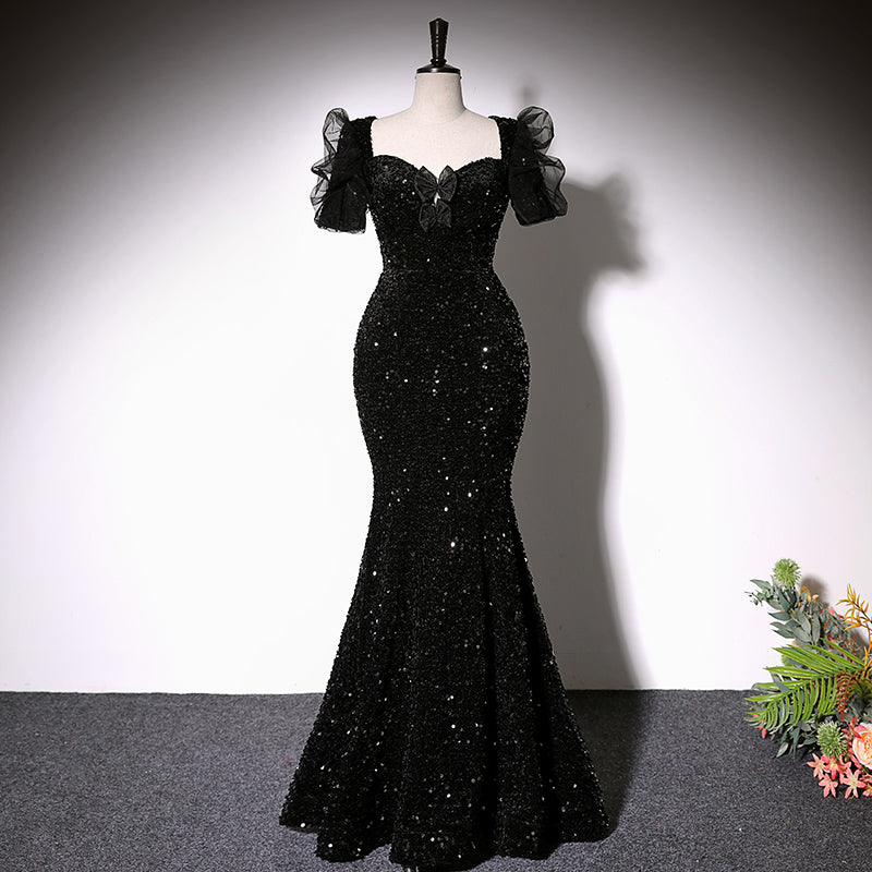 Mermaid black evening dress new prom dress party gowns - Fashionpara