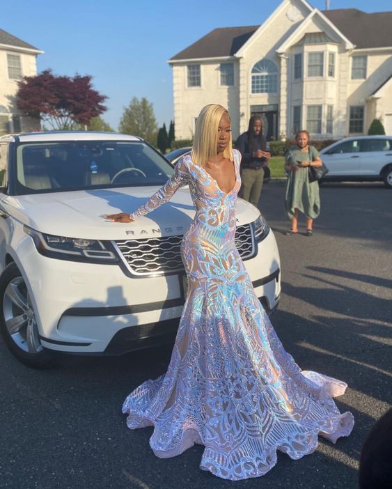 Mermaid Evening Gowns Long Women Party Prom Dresses - Fashionpara