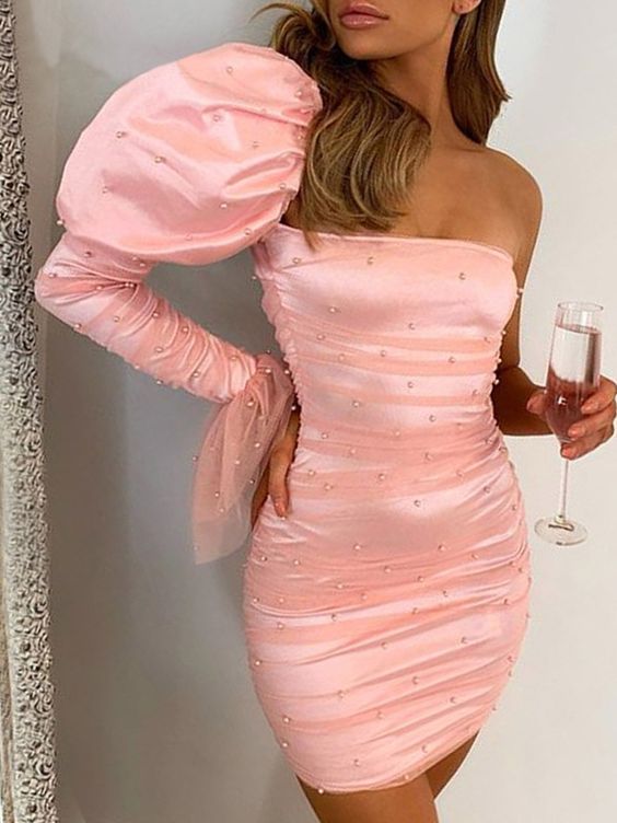 Pink Homecoming Dresses,Short Party Dress - Fashionpara