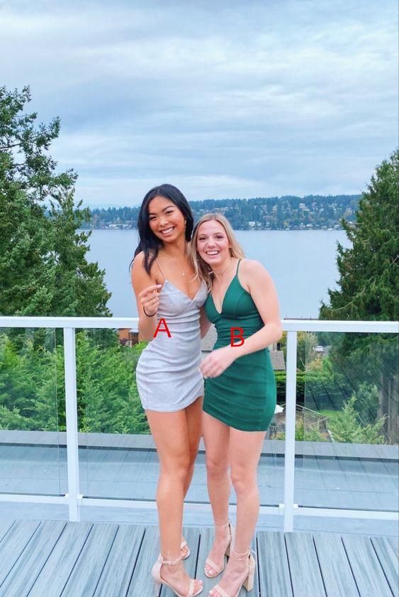 short fashion party dresses mini green homecoming dresses - Fashionpara