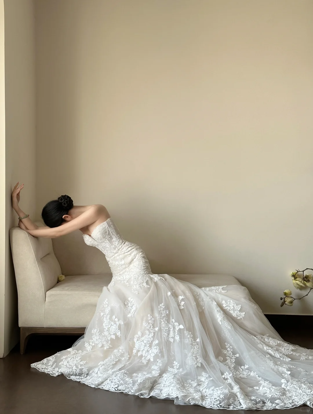 Luxury Women's Elegant Wedding Dresses Lace Side Split Sexy Princess Bridal Gown