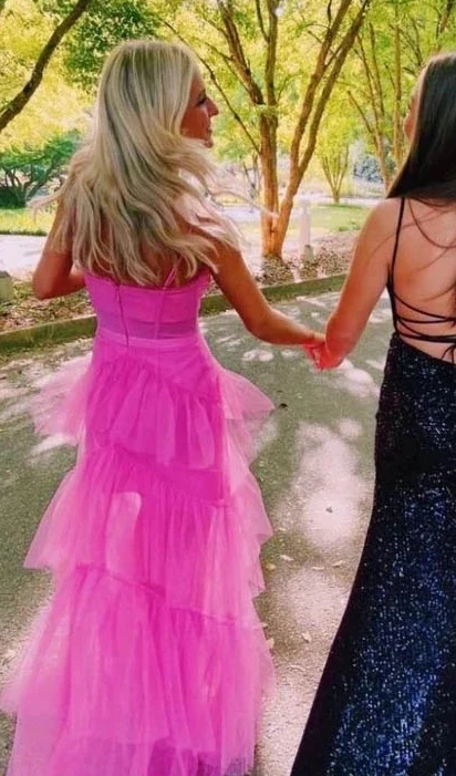 Hot Pink prom dresses,long prom dresses - Fashionpara