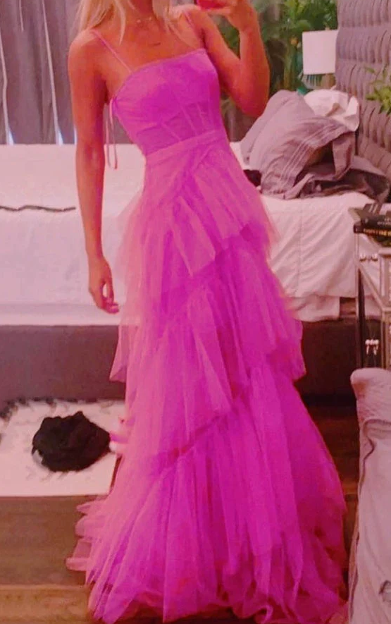 Hot Pink prom dresses,long prom dresses - Fashionpara