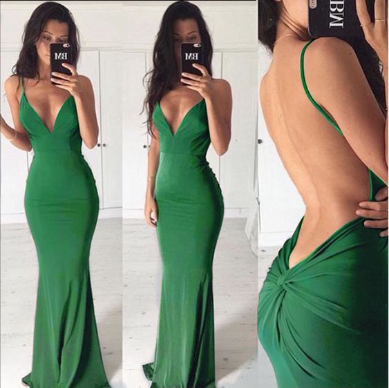 Green New style Mermaid Prom Dress - Fashionpara