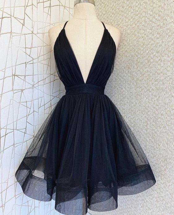 Black Short Prom Dress Homecoming Dresses - Fashionpara