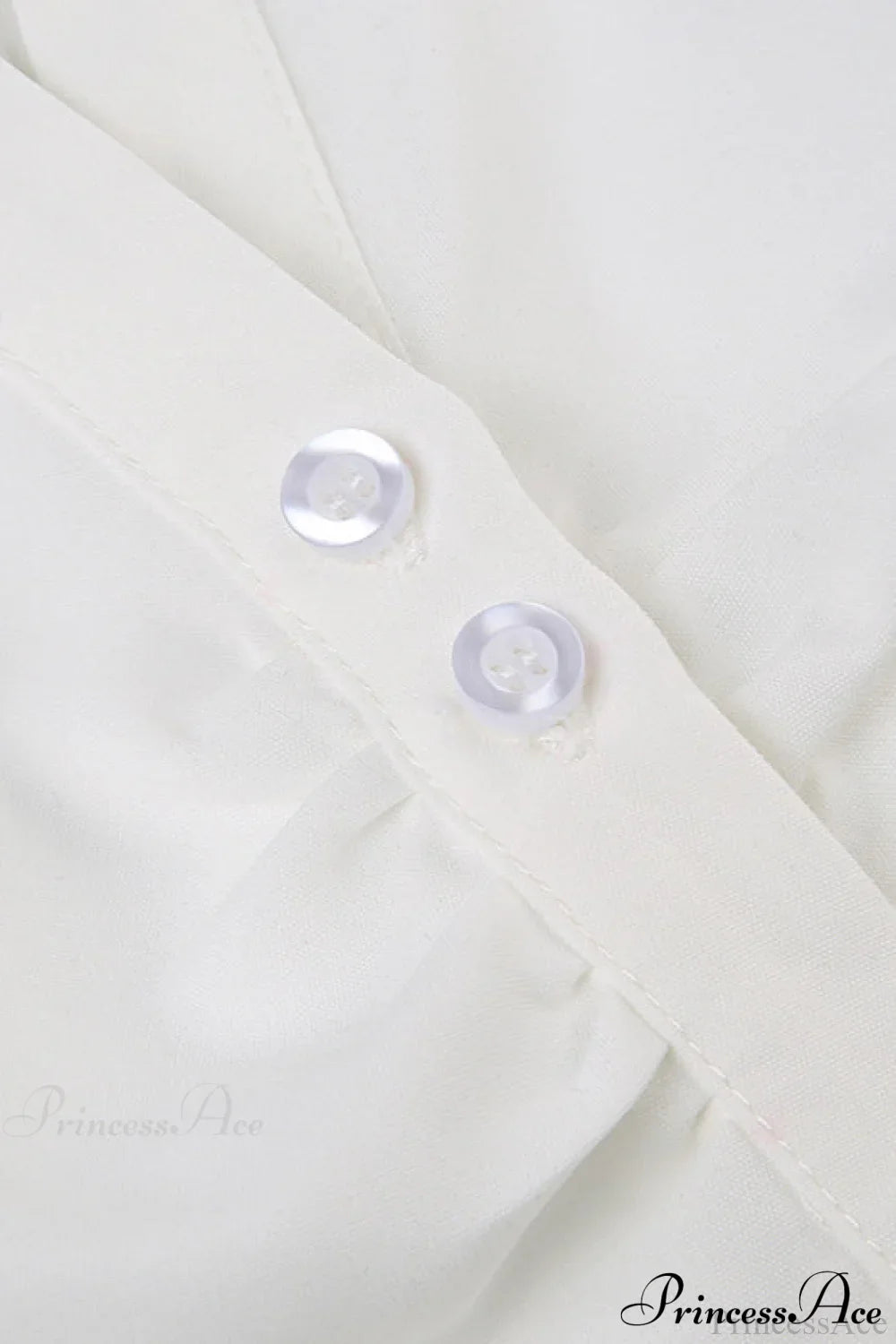 Fitted Button-Down Ruched Blouse