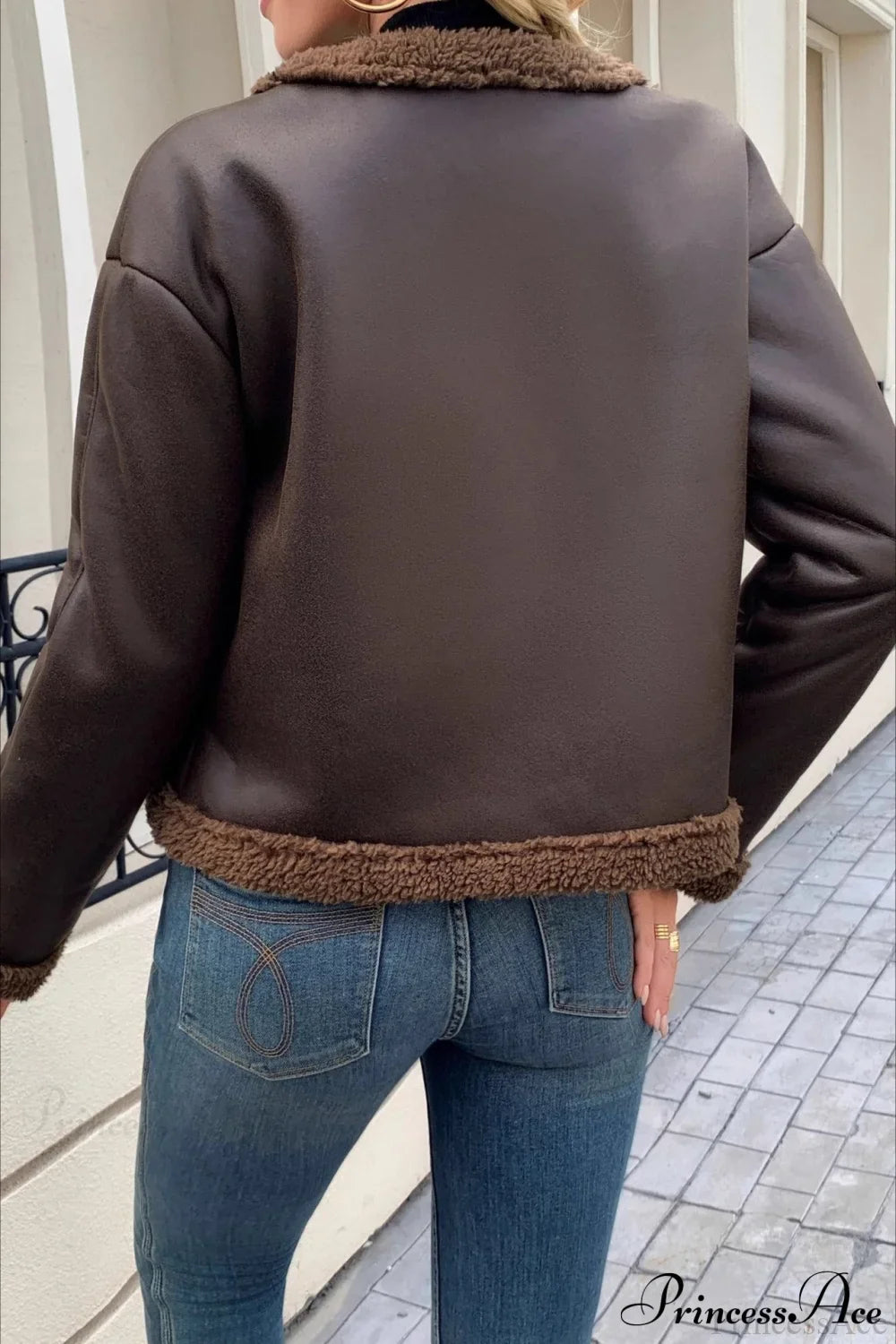 Warm Fleece Collar Casual Coat for Effortless Style