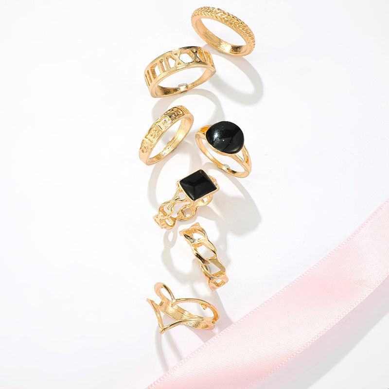 KittenAlarm - Floretta 7-pieces Assorted Ring Set