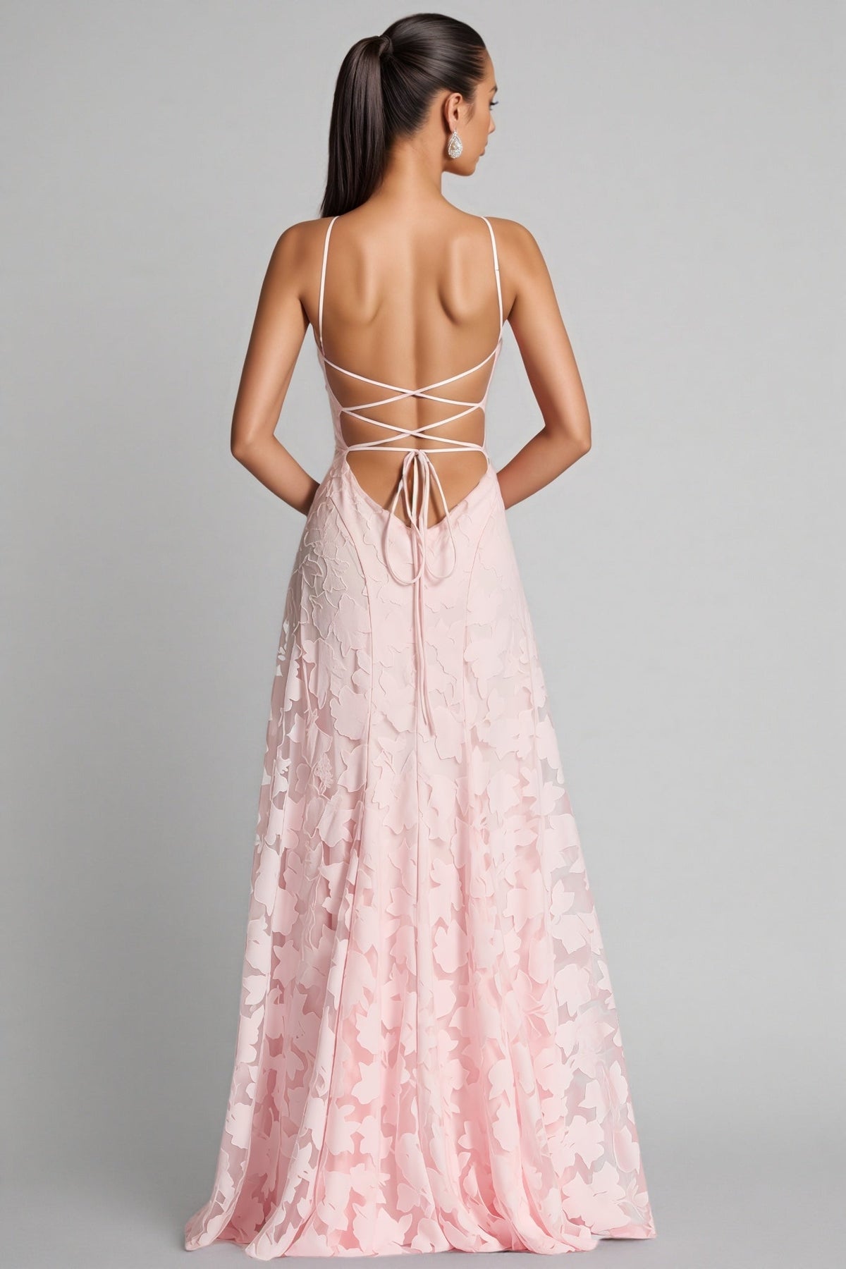 Sorelp Pink Strapless Mesh Maxi Dress - View 4