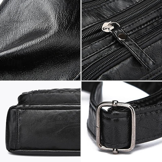 Faux Multiple Quilted with Crossbody Bag Leather