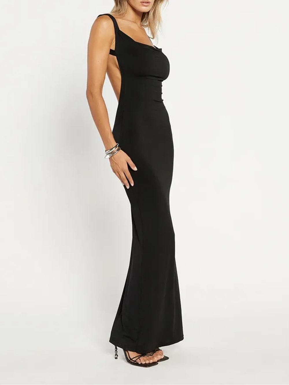 Backless Bodycon Maxi - Fashionpara