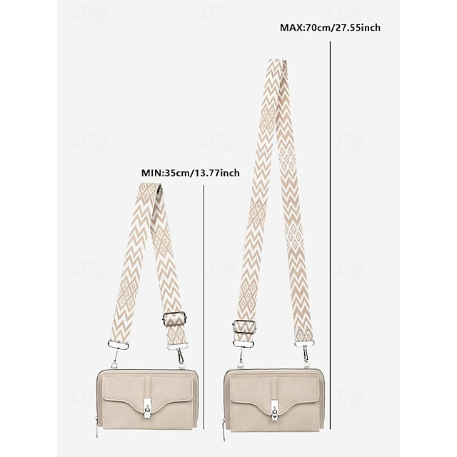 Crossbody Faux Geometric Bag Pattern with Leather