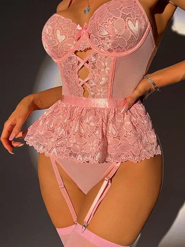 Good Wife 3-Pieces Lace Corset Garter