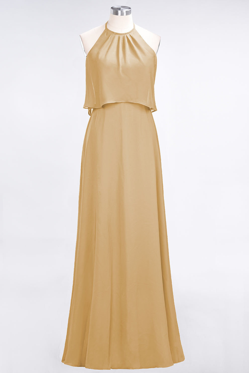 Gorgeous Chiffon Flounced Crinkle Sheath Long Burgundy Bridesmaid dresses - Fashionpara