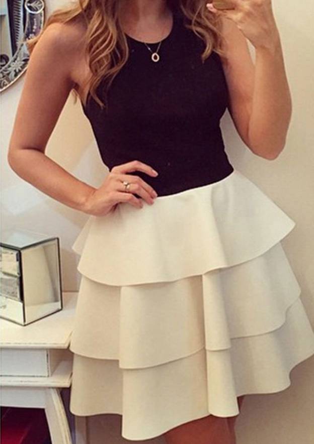 Gorgeous Elegant A-line Satin Homecoming Dress with Ruffles - Fashionpara