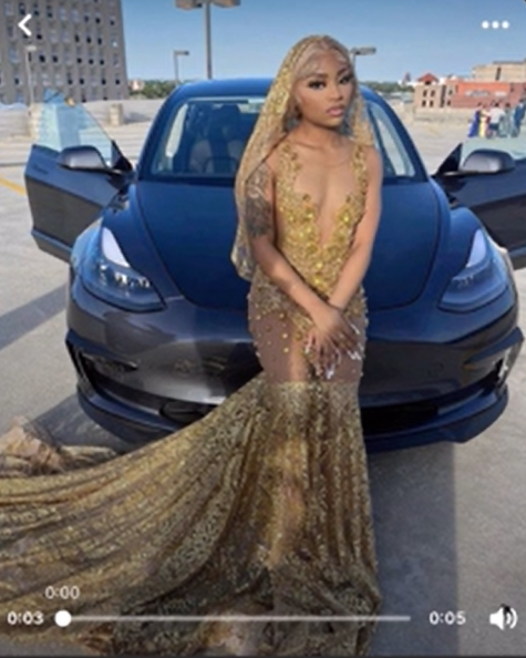 Sexy Gold Mermaid Gorgeous Long Lace Sleeveless Prom Dress - Fashionpara