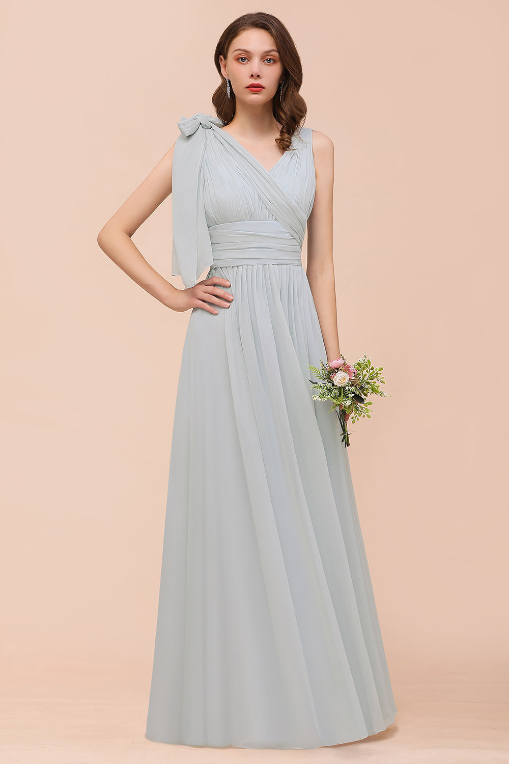 Gorgeous Ruffle Convertible Mist Chiffon Bridesmaid dresses - Fashionpara