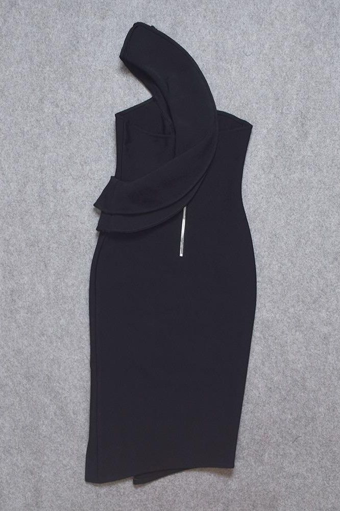 Hayley Bodycon Dress - Classic Black - Fashionpara