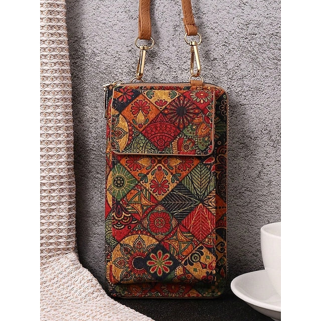 Vintage Bag with Phone Adjustable Crossbody Boho