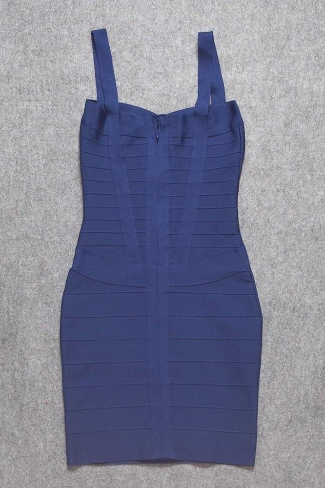 Heidi Bandage Mini Dress - Navy Blue - Fashionpara