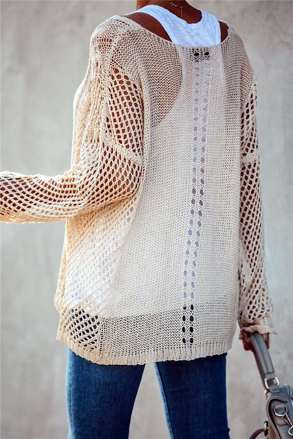 Hollow Out Beach Cover Up Top