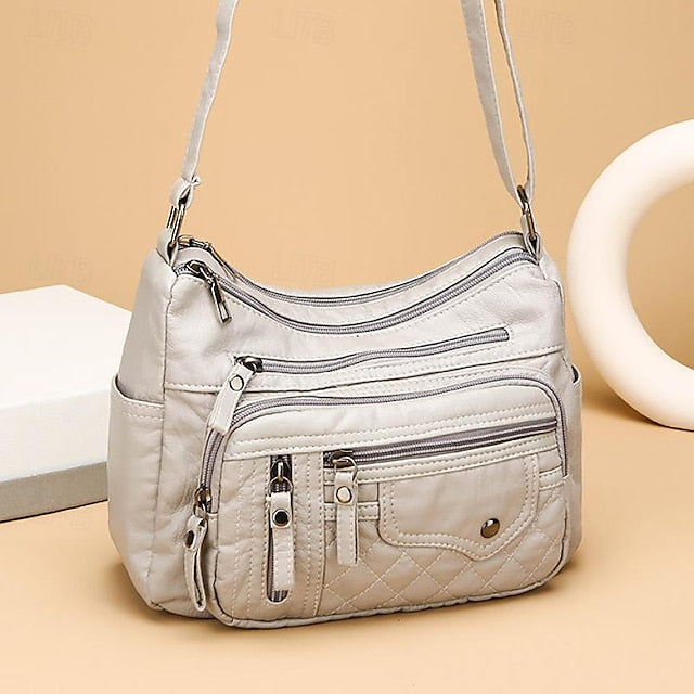 Leather Multiple with Bag Quilted Crossbody Faux