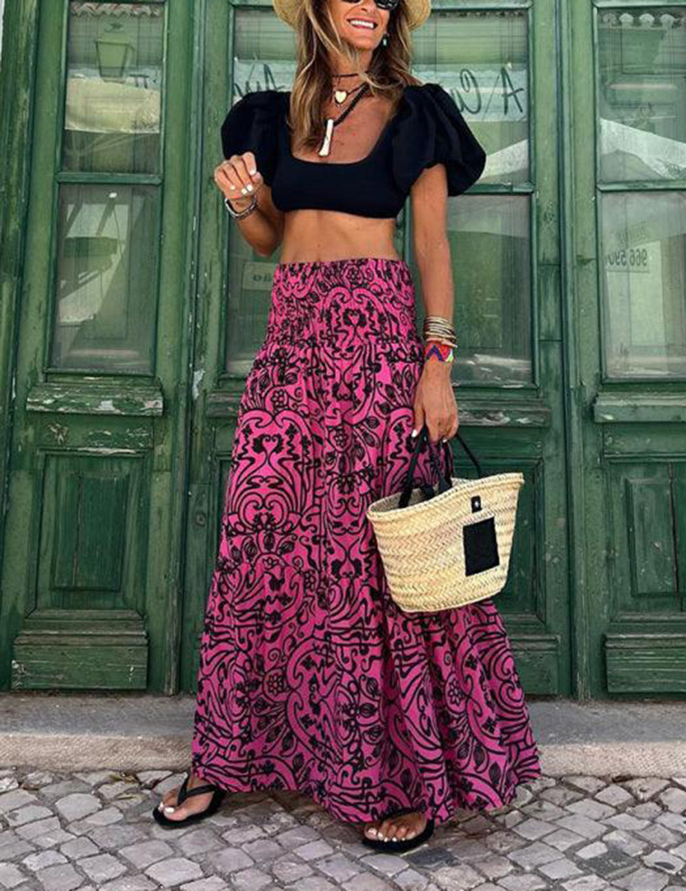 Resort Style Casual Printed Skirt - Fashionpara