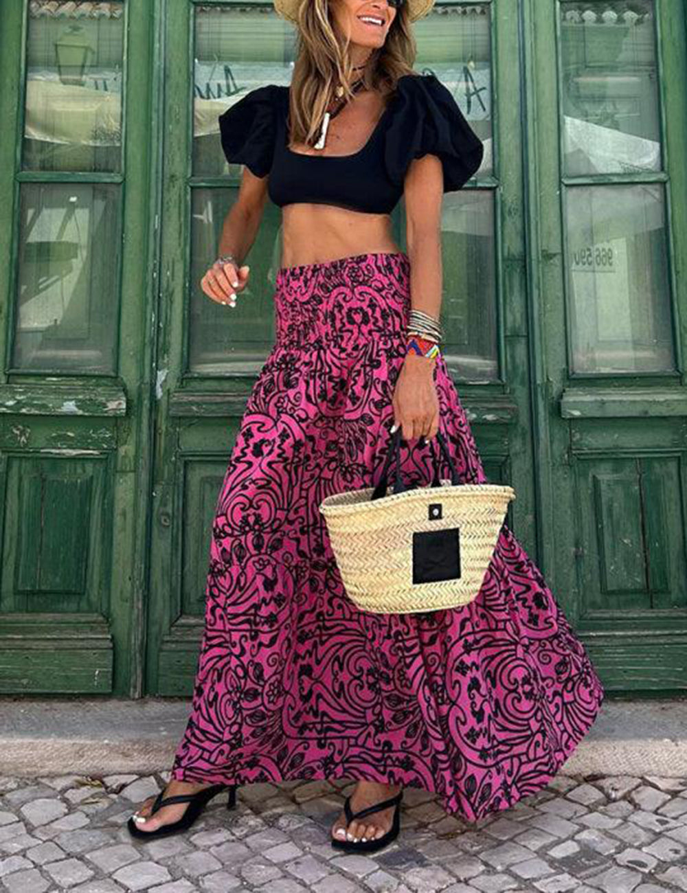 Resort Style Casual Printed Skirt - Fashionpara