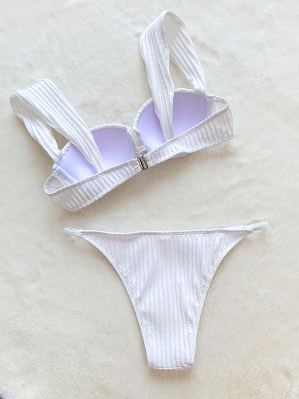 Women's Beach Vacation Sexy Suspender Two-piece Bikini - Fashionpara