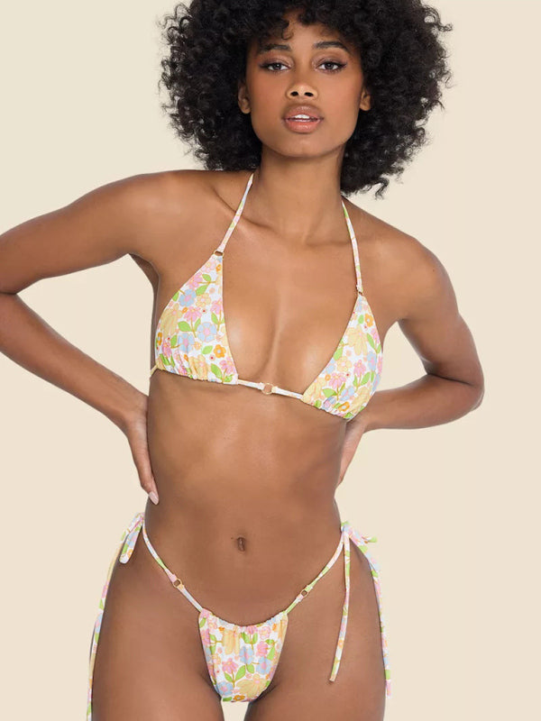 Women's Beach Metal Ring Straps Sexy Two-piece Bikini - Fashionpara