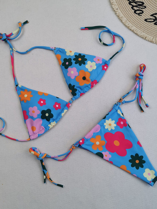 Women's Beach Metal Ring Straps Sexy Two-piece Bikini - Fashionpara