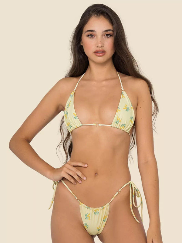 Women's Beach Metal Ring Straps Sexy Two-piece Bikini - Fashionpara