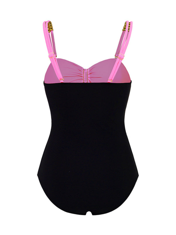 New swimsuit color matching sexy hollow seaside resort swimsuit/wrap skirt - Fashionpara